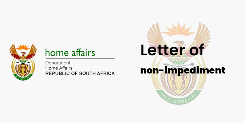 South Africa Letter of No Impediment